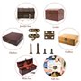 Chudian 40pcs Petit Vintage Loquet Et 70pcs Petites Charnières Pour Boite, Verrou Vintage Mini-Charnières Pour Boite Pour Boîte 