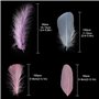 Lot de 300 Plumes d'oie Naturelles et Douces pour Loisirs Créatifs