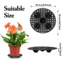 EASYKEENECOM 4 Pcs élévateurs Pot Fleurs Maille Pad - Tapis Ronde De Drainage en Plastique pour Intérieur Terrasse Bonsai Extéri