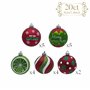 Victor's Workshop 20pcs 6cm Boules de Noël, Délicieux Elfe Rouge Vert et Blanc Incassable Boule de Noël Ornements Décoration pou