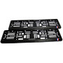 RZG Lot de 2 Supports de Plaque d'immatriculation en Fibre de Carbone véritable Noir France