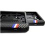 RZG Lot de 2 Supports de Plaque d'immatriculation en Fibre de Carbone véritable Noir France