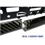 RZG Lot de 2 Supports de Plaque d'immatriculation en Fibre de Carbone véritable Noir France