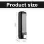 Distributeur de Lessive Liquide Mural, 400ml Distributeur Savon Noir Distributeur Produit Vaisselle pour Douche Salle de Bain Cu
