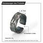 Auriselle Bague Homme Réglable Porte-bonheur Motif Texture Vintage Viking Rétro Bague ouverte Pouce Gothique Punk Bijoux Cadeaux