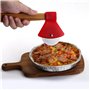 Roulette à Pizza en Acier Inoxydable,Forreen 3 Pièces Découpe Pizza Professionnel Inox Multifonction Hache Couteau à Pizza avec 