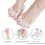 Séparateurs D'orteils Toe Spacer[4x]-2 pièces Silicone en Gel Souple, Convient aux adultes et aux personnes âgées, pour corriger