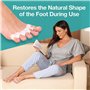 Séparateurs D'orteils Toe Spacer[4x]-2 pièces Silicone en Gel Souple, Convient aux adultes et aux personnes âgées, pour corriger