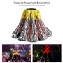 GOMETY Kit d'ornement volcan d'aquarium avec pompe à air, lumière LED changeante de couleur, kit de décoration volcan pour réser