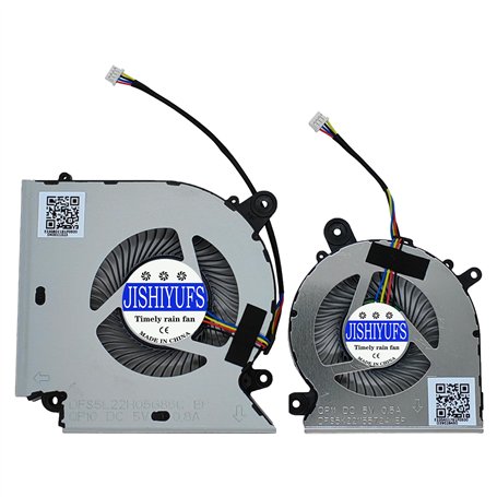 JISHIYUFS Nouveau CPU+GPU Ventilateur de Refroidissement pour MSI Katana GF76 Pulse GL76 MS-17L1 GF66 11UC Pulse GL66 11UEK MS-1
