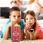 WANDGU Lot de 200 sacs à pop-corn : 9 x 6 x 21 cm Sacs à pop-corn rétro en papier kraft pour pop-corn, accessoires pour bonbons,