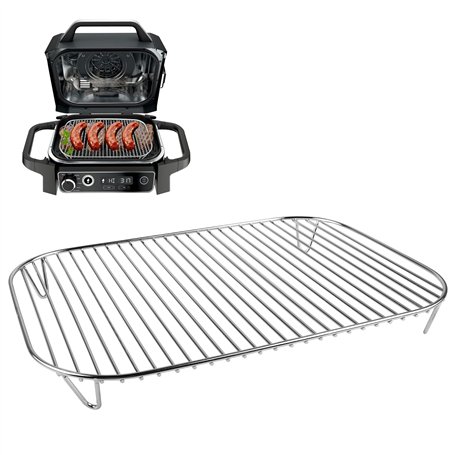 GOEDCH Support pour Friteuse à Air: 31 cm × 22 cm Acier Inoxydable Antiadhésif Barbecue Cuisine Support