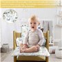 GOEDCH Coussin Anti-Dérapant pour Chaise Haute Bébé: Housses Remplaçables Design Mignon en Coton Respirant, Lavable, Compatible 