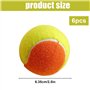 WANDGU Lot de 6 balles de tennis : balles de tennis pour chien & entraînement avancé en polyester avec sac en filet pour l'agili