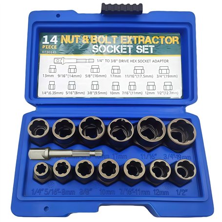 GOEDCH Kit de 14 extracteurs d'écrous : jeu d'extracteurs de vis