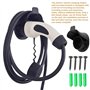 GOEDCH Support de Chargeur EV de Type 2: Support de Câble EV avec Vis, Organiseur de Câble de Charge Mural pour Voiture Électriq
