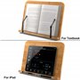Readaeer Support de Lecture Portable pour Livre de Cuisine et Bureau en Bambou Pliable