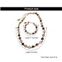 KONFEN Parure Bijoux Zircon Femme, Ensemble Collier Bracelet avec Zircon Cubique Coloré, 2 Pièces Bijoux Necklace Bracelet Parur