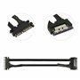 Gelrhonr Câble d'extension SATA 22 broches 7 + 15 SATA mâle vers femelle avec verrou de verrouillage pour disque dur, SSD, lecte