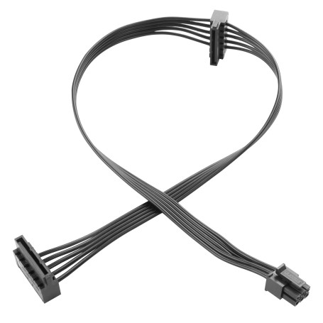 ELFJMZP Câble adaptateur d'alimentation 6 broches vers double SATA 15 broches – Compatible avec les stations de travail OptiPlex