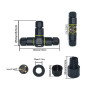 Lot de 3 Nuzamas 3 façons 3 broches Connecteur étanche extérieur Boîte de jonction IP 68 Connecteurs électriques pour 4.5-10 mm 