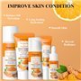 Fengyang® 5Pcs Coffret de soins pour la peau à la vitamine C, Coffret de soins à la vitamine C, Ensemble de Sérum Visage à la Vi