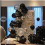 BELSVOR 50 Pièces Ballons, Ballons Anniversaire, 50PCS Ballons Noir, Ballons Anniversaire pour Décorations Anniversaire/Mariage/