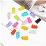 Pendentifs Charms d’Ours Coloré,36 Pcs Porte clés en Résine Ours Coloré Collier Bricolage pour Enfants Filles Résine Résine Colo