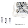 ANCLLO Lot de 50 inserts de flèche en aluminium avec points de tir à l'arc .244 pour entraînement sur cible
