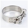 Lot de 2 colliers de serrage à boulon articulé en acier inoxydable 48-51 mm - Collier de serrage robuste pour tuyau d'échappemen