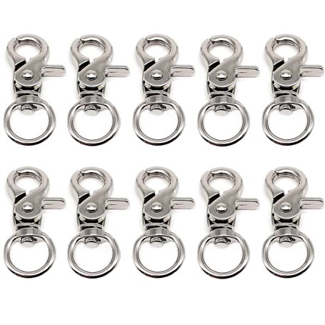 Mousqueton Pour Lanière Clips Crochets Alliage Pivotant Pince de Homard Fermoirs Pivotants Crochet Crochets Avec Emerillon Mousq