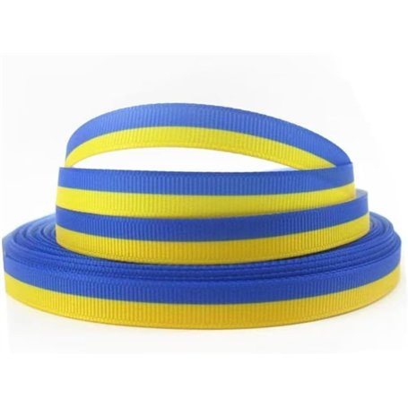 1 rouleau de ruban jaune et bleu de 4