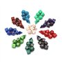 DollaTek 10 Ensemble de dés polyédriques Ensembles de dés complets （70 pièces） de D4 D6 D8 D10 D% D12 D20 Compatible avec Les do