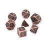 DollaTek 7PCS Jeu de dés en métal Jeu DND Jeu de dés en métal Solide polyédrique D&D avec Sac de Rangement et Alliage de Zinc av