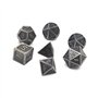 DollaTek 7PCS Jeu de dés en métal Jeu DND Jeu de dés en métal Solide polyédrique D&D avec Sac de Rangement et Alliage de Zinc av