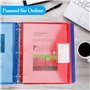 Lot de 28 porte-documents A4 transparents avec 11 bords perforés et poche pour étiquette, fermeture, pochettes transparentes en