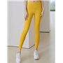 Leggings de Sport Femme，Leggings Pantalons de Yoga，Pilates Yoga Pantalons Doux Slim Fit Sport Taille Haute Leggings.(Jaune) M