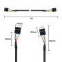MEIRIYFA 5 Broches USB IDC tête rallonge, 2,54 Dupont USB 5 broches mâle femelle carte mère tête câble pour port USB, carte d'ex