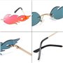 Smavles Lunettes de Soleil en Forme de Flamme 3 Pièces Party Lunettes,Lunettes de Fête Sans Monture Unisexe Montures de Lunettes
