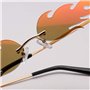 Smavles Lunettes de Soleil en Forme de Flamme 3 Pièces Party Lunettes,Lunettes de Fête Sans Monture Unisexe Montures de Lunettes