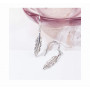 Boucles d'oreilles en Argent 925 Femme Boucles d'oreilles Pendantes Plume Boucles d Oreilles pour Femme