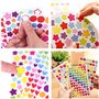 Gommettes,1200 Gomettes Enfant Gommettes Forme de Coeur,Étoiles,Cercle ,Mini Photo Autocollants Pour Album Autocollants Coeur Mi