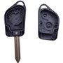 ANGOFIZ Coque Clé Télécommande Compatible avec Citroen Berlingo Picasso Saxo Xsara Peugeot Partner Lame Vierge + 2 Boutons Pouss