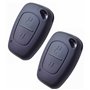 ANGOFIZ 2X Coque Clé Télécommande sans Lame Compatible avec Renault Kangoo Master Trafic Opel Vivaro Movano Vauxhall