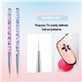 6 pièces Pinceaux en Détail à Ongles, Pinceaux Peinture Professionnels Pinceaux en Détail à Ongles Trousse pour DIY Nail Art Des
