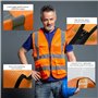 Gilet de sécurité réfléchissant haute visibilité avec poches zippées sur le devant - Conforme aux normes ANSI/ISEA