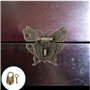 LiJuanWang Mini Cadenas,2 pièces Loquet Verrous Vintage Papillon Cadenas et Loquets,Serrure Fermoir Vintage Moraillon Loquet,pou