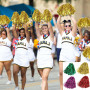 Wxinsheng 8 PCS Pompons Cheerleader,Pompons de Pom-Pom Girl avec Poignée Multicolores Pompons de Pom-Pom de Couleur avec Poignée