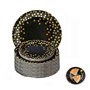 Wxinsheng 50 Pièces Vaisselle de Fête Noir et Or Assiettes Jetables en Carton