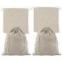 REBECCAGIBSON Lot de 8 sacs en coton avec cordon de serrage - 25 x 30 cm - Sac en tissu à peindre - Sac de rangement en coton po